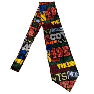 NFL Mens team neck tie novelty tie football
